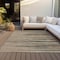 Homeroots 10' X 14' Taupe Copper And Green Striped Washable Indoor Outdoor Area Rug 597300 - alternate 8