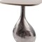 Homeroots 22" Silver And Beige Cast Aluminum And Marble Pedestal End Table 627515 - alternate 8