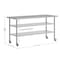 Flash Furniture Reader SS Work Table 30in. x 72in. w/2 Undershelves and 4 Casters, Heavy Duty Food Prep Worktable NH-WT-GU-3072-CAS-GG - alternate 8