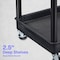 Luxor Tub Cart, (2) Shelves, L, High Density Polyethylene (Shelf), Polyvinyl Chloride (Leg), 2 Shelves TC21-B - alternate 14