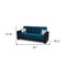 Homeroots 87" Blue Microfiber Sleeper Sofa And Toss Pillows With Brown Legs 607090 - alternate 10