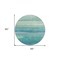 Homeroots 8' Turquoise Round Striped Washable Indoor Outdoor Area Rug 608153 - alternate 8