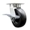 Service Caster 6 Inch Kingpinless Polyolefin Wheel Swivel Caster with Brake SCC-KP30S620-POR-SLB - alternate 1
