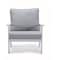 Leisuremod Walbrooke 3-Piece Outdoor Patio Set, White Aluminum Frame & Removable Cushions, Light Grey WW-57-31LGR - alternate 10