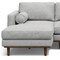 Homeroots 102" Gray Fabric Sofa With Brown Legs 641038 - alternate 7