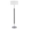 Homeroots 61" Black Two Light Floor Lamp With White Frosted Glass Drum Shade 523577 - alternate 1