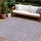Homeroots 8' X 10' Purple And Ivory Geometric Washable Indoor Outdoor Area Rug 595592 - alternate 1