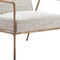 Homeroots 25" Beige And Gold Upholstered Arm Chair 556471 - alternate 9