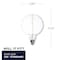Bulbrite LED Grand Spiral Filament G63 Globe Shaped Light Bulb, 60 W Equivalent, Medium Base (E26), 2200K 776302 - alternate 4