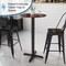 Flash Furniture Beverly 22'' x 22'' Restaurant Table X-Base with 3'' Dia. Bar Height Column XU-T2222-BAR-GG - alternate 7