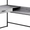 Homeroots 59" Gray and Black L Shape Computer Desk 333394 - alternate 5