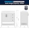 Flash Furniture Vega 36in. Vanity w/Sink, Cabinet w/Blk Hardware, Open Shelf & 3 Drawers, Marble Counter, Wht/Wht FS-VEGA36-KD-WH-HDBLK-GG - alternate 9