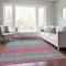 Homeroots 5' X 8' Blush Lime Green And Teal Blue Striped Washable Indoor Outdoor Area Rug 614798 - alternate 9
