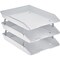 Acrimet Facility 3 Tier Letter Tray Front Load Letter Size Desktop File Organizer Plastic White 265.BO - alternate 1