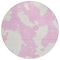 Homeroots 8' Pink And Ivory Round Abstract Washable Indoor Outdoor Area Rug 614559 - alternate 6