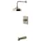 Kingston Brass Single-Handle Pressure Balanced Tub and Shower Faucet, Brushed Nickel KB6348BX - alternate 1