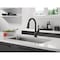Delta Classic Series Kitchen Faucet, 1.8 gpm, 1-Handle, 1, 3-Faucet Hole, Matte Black 19810-BL-DST - alternate 4