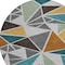 Homeroots 8' Gray Copper And Brown Round Geometric Washable Indoor Outdoor Area Rug 600368 - alternate 8