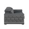 Homeroots 89" Gray Leather Sofa With Silver Legs 548985 - alternate 14