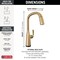 Delta Stryke: Touch2O Technology Kitchen Faucet with Touchless Technology 9176TL-CZ-PR-DST - alternate 3
