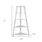Homeroots White Wood Four Tier Corner Bookcase 332801 - alternate 5