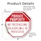 Signmission Private Property No Trespassing Vio, 6 inch X 6 inch, Vinyl Decal, 2PK OC-D-2PACK-6-171 - alternate 3