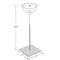 Azar Displays Pedestal Bowl Display Floor Stand with Single 10in Diameter Bowl on Square Metal Base 700971 - alternate 8