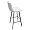 Leisuremod Elland Upholstered Leather Bar Stool With Iron Legs & Footrest, Light Grey ES29LGR - alternate 6