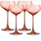 Homeroots Set of Four Coral Crystal Shallow Bowl Stemmed Coupe 485962 - alternate 1
