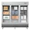 Koolmore 81" 3 Glass Door Commercial Reach-In Refrigerator Cooler with LED lighting RIR-3D-GD - alternate 1