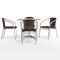 Flash Furniture Square Table Set, Aluminum, Plastic, Rattan, Stainless Steel, Grey TLH-ALUM-32SQ-020CHR4-GG - alternate 12