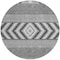 Homeroots 8' Gray Charcoal And Silver Round Southwestern Washable Indoor Outdoor Area Rug 613911 - alternate 9