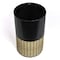 Happimess Asher Modern 4.13-Gallon 2-Tone Faux Wicker/Metal Cylinder Waste Basket, Black/Natural HPM1102C - alternate 7