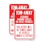Signmission Tow Zone Assigned Parking Spaces on These Premises, Vio, 18'' X 24'', Heavy Gauge Aluminum, 2PK A-1824-2PACK-22797 - alternate 1
