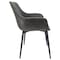 Leisuremod Markley Modern Leather Dining Arm Chair with Metal Legs, Charcoal Black, 2PK EC26BL2 - alternate 9