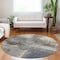 Homeroots 8' Khaki And Brown Round Abstract Washable Indoor Outdoor Area Rug 609294 - alternate 9