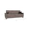 Homeroots 89" Beige Microfiber Sleeper Sofa And Toss Pillows With Brown Legs 607158 - alternate 6