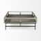 Homeroots 42" Gray and Black Glass and Metal Square Coffee Table With Shelf 393171 - alternate 9