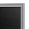 Ghent 3 Door Enclosed Flannel Letter Board, Satin Aluminum Frame, 3'H x 6'W, Black PA33672B-BK - alternate 3