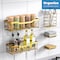 Fab Glass And Mirror 5-Pack Shower Caddy, Gold - Shower Organizer & Shelves for Efficient Storage, Bathroom Caddy fo CDY5-GD - alternate 8