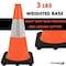 Traffic Kontrol 18in Traffic Cone, 3 Lbs, Orange, 6in Hi Intensity Reflective Collars, 1PC TKTC-18-3-OR-1C - alternate 6