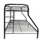 Homeroots Black Twin Over Full Contemporary Metal Bunk Bed 286573 - alternate 5