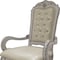 Homeroots Set of Two Tufted White Upholstered Faux Leather And Wood Dining Arm Chairs, 2PK 573331 - alternate 9