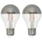Bulbrite 40W Equivalent Warm White Light A19 Dimmable LED Half Chrome Light Bulb, 2PK 861426 - alternate 1
