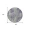 Homeroots 8' Purple And Green Round Abstract Washable Indoor Outdoor Area Rug 564283 - alternate 8