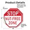 Signmission Stop Nut-free Zone, 4 inch X 4 inch, Vinyl Decal, 2PK OC-D-2PACK-4-119 - alternate 4