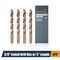 Powertec 3/8" Cobalt Drill Bits 5" Length, M35 HSS Jobber Length Twist Bits with 135 Deg Tip, 4PK QDB2011 - alternate 1