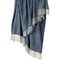 Homeroots 50" X 60" Navy Blue And White Chevron Cotton Throw Blanket with Fringe 518777 - alternate 1