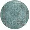 Homeroots 8' Teal Blue And Turquoise Round Medallion Washable Indoor Outdoor Area Rug 616078 - alternate 8