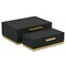 Homeroots Set of Two Black And Gold Nesting Decorative Storage Boxes With Lids, 2PK 712919 - alternate 10